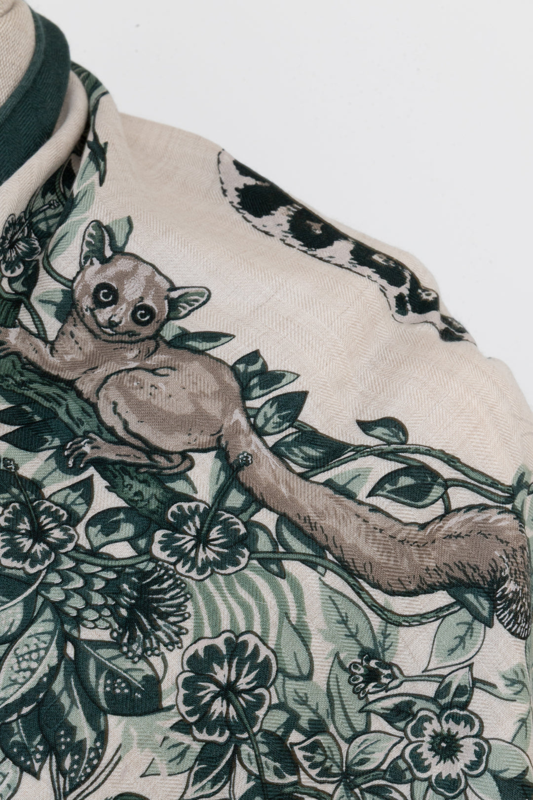 HERMÈS Jungle Love Triangle Giant Scarf Cashmere Sand
