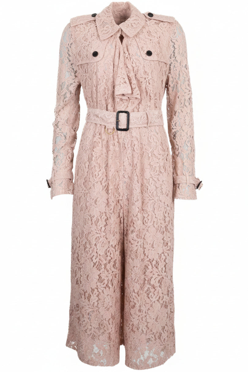 BURBERRY Lace Trench Cotton Pink