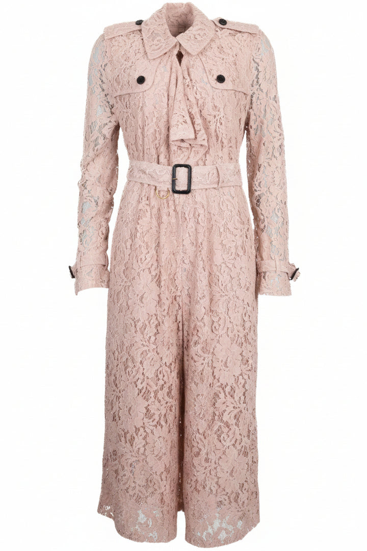 BURBERRY Lace Trench Cotton Pink