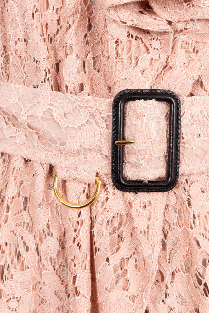 BURBERRY Lace Trench Cotton Pink