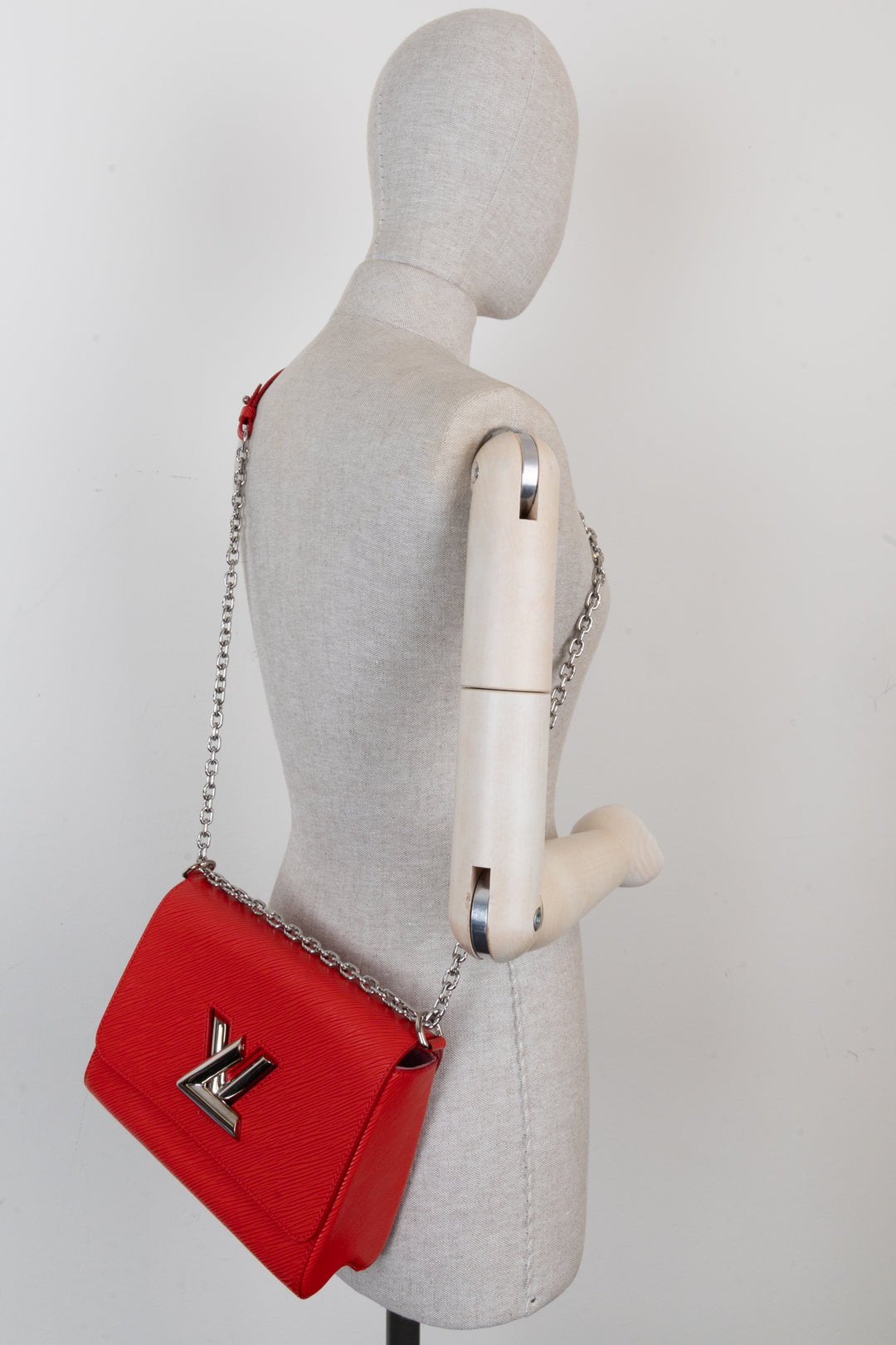 LOUIS VUITTON Twist MM Crossbody Bag Epi Red