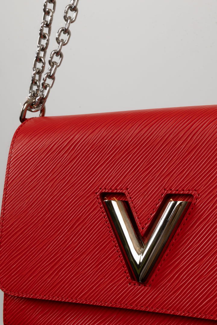 LOUIS VUITTON Twist MM Crossbody Bag Epi Red