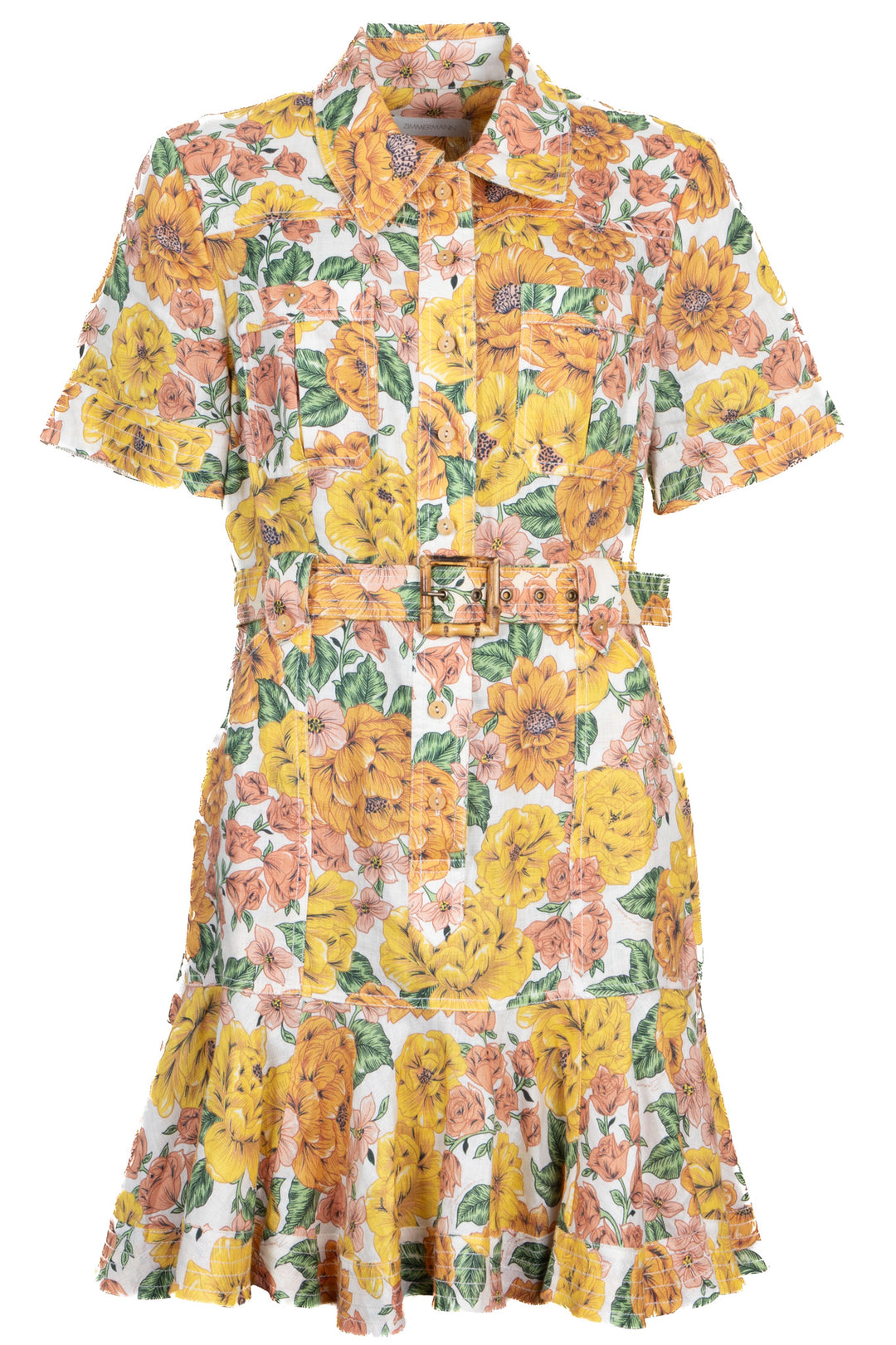 ZIMMERMANN Poppy Belted Mini Dress