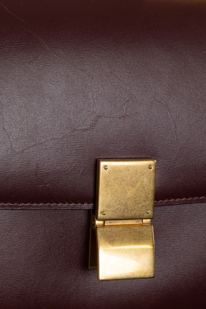 CÉLINE Classic MEDIUM Box Bag Burgundy