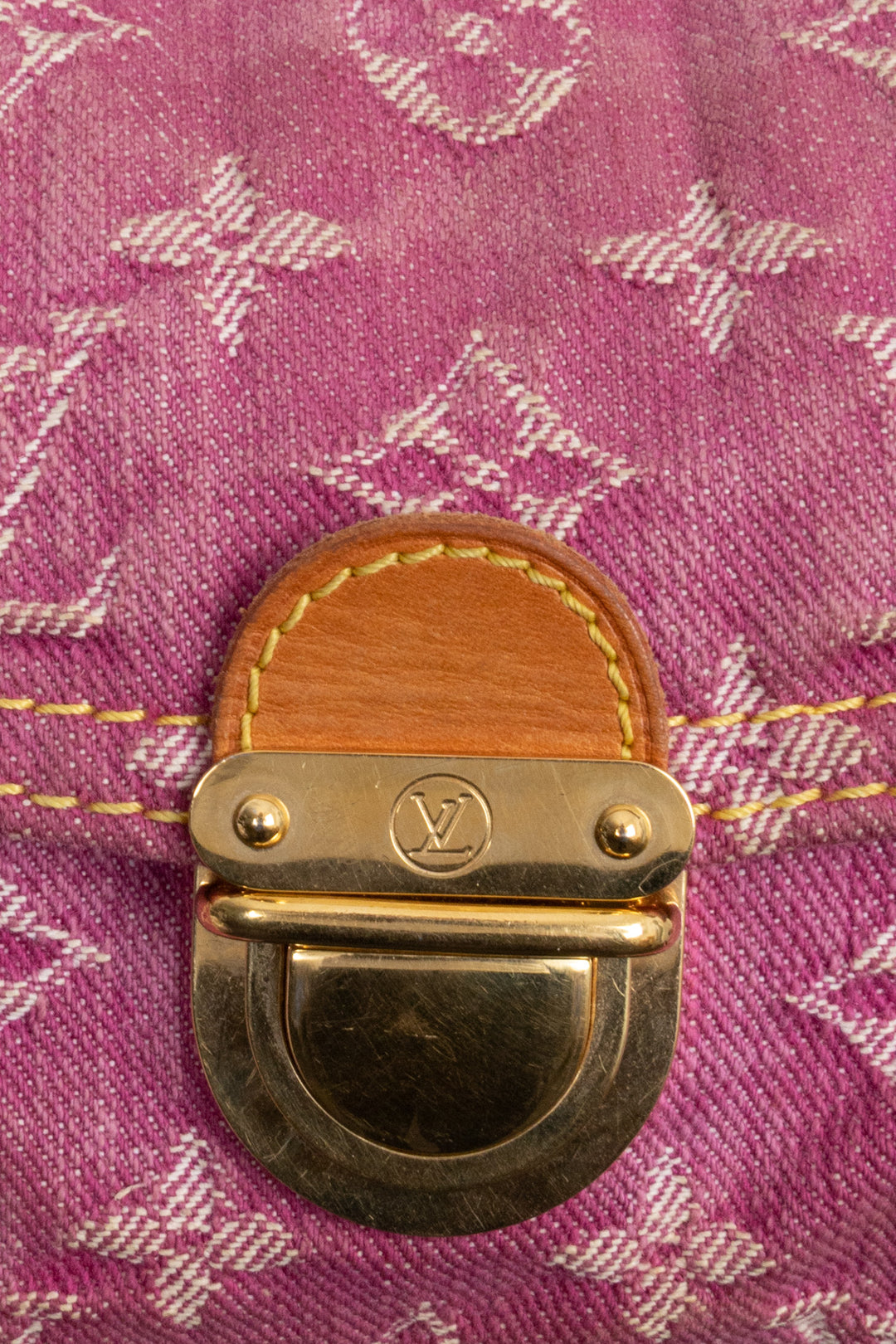 LOUIS VUITTON Pleaty Bag Denim Pink