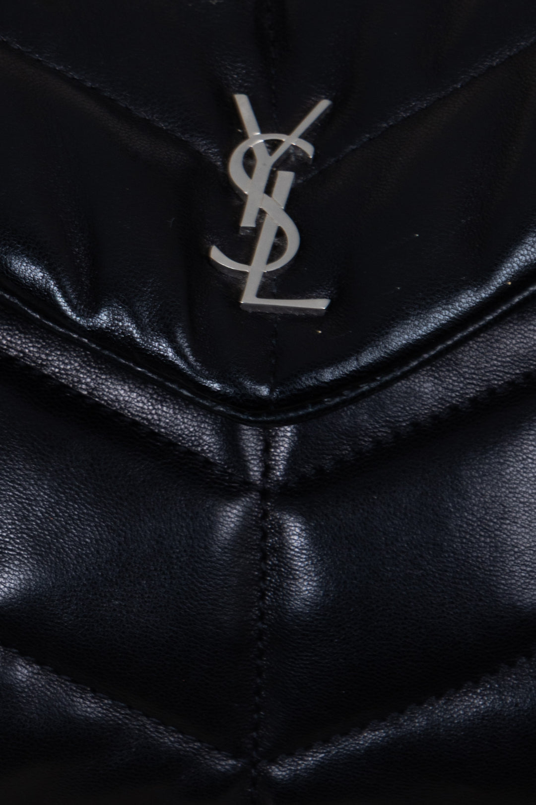 SAINT LAURENT Small Puffer Loulou Pouch Black