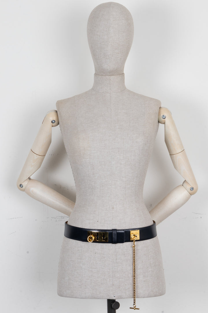 CELINE Chain Belt Navy