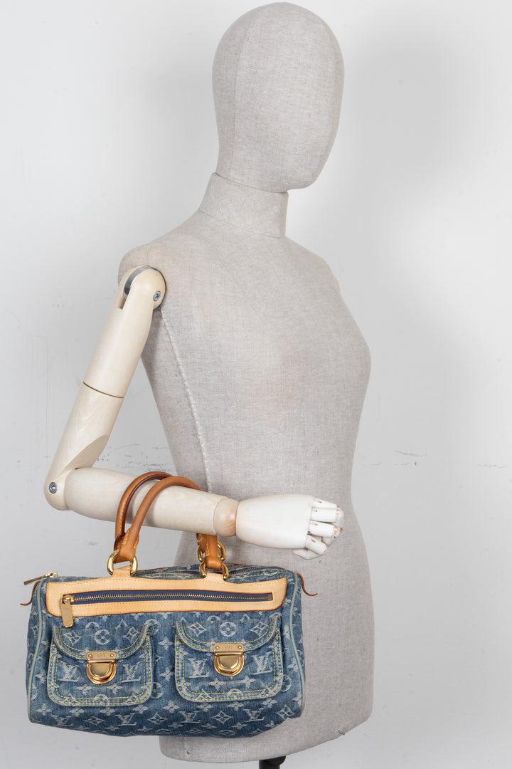 LOUIS VUITTON Neo Speedy Bag Denim Blue