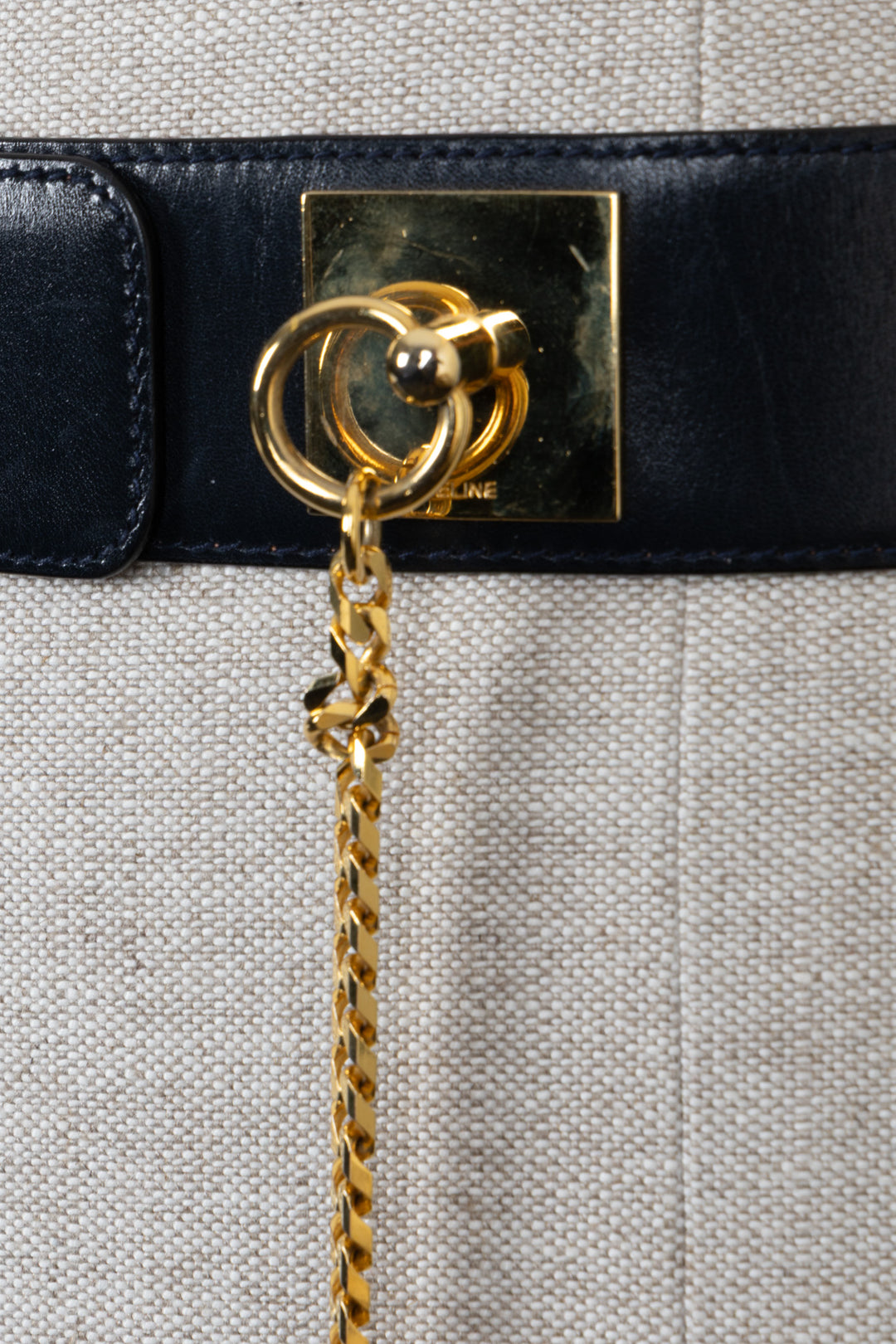 CELINE Chain Belt Navy