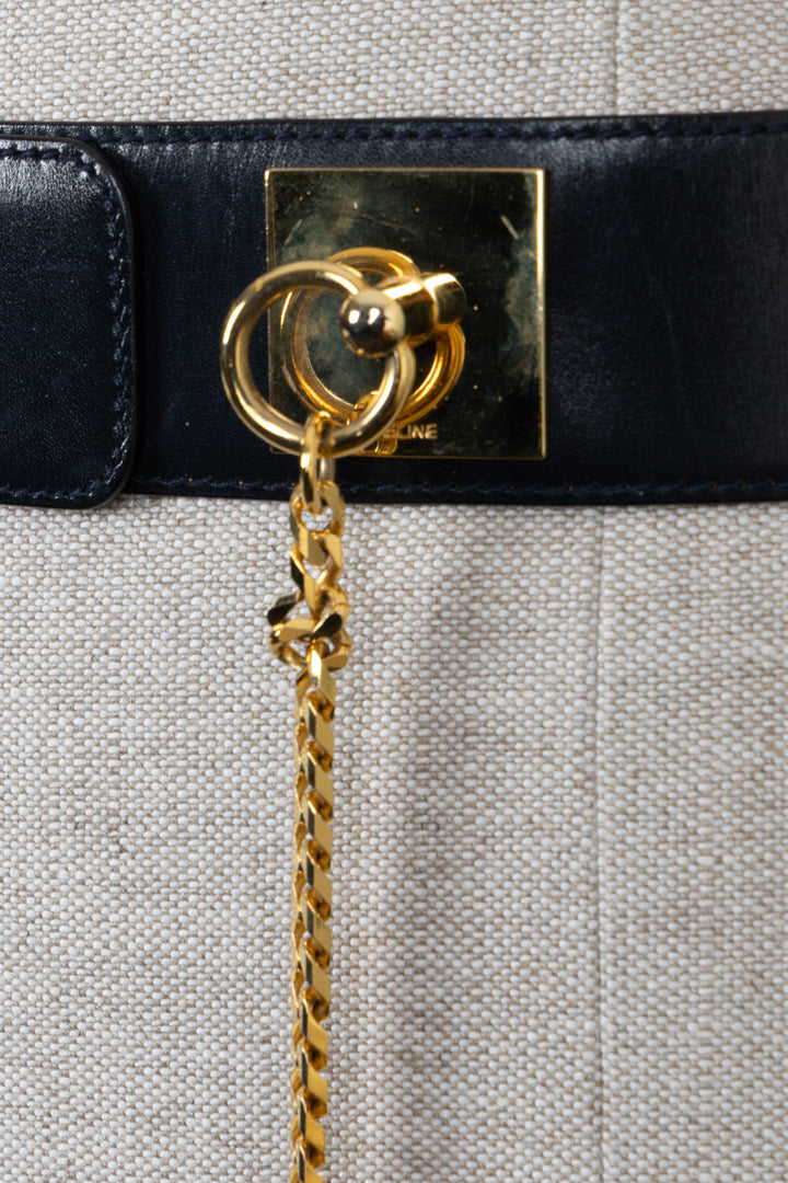 CELINE Chain Belt Navy