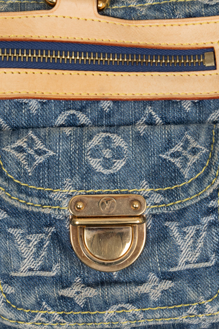 LOUIS VUITTON Neo Speedy Bag Denim Blue
