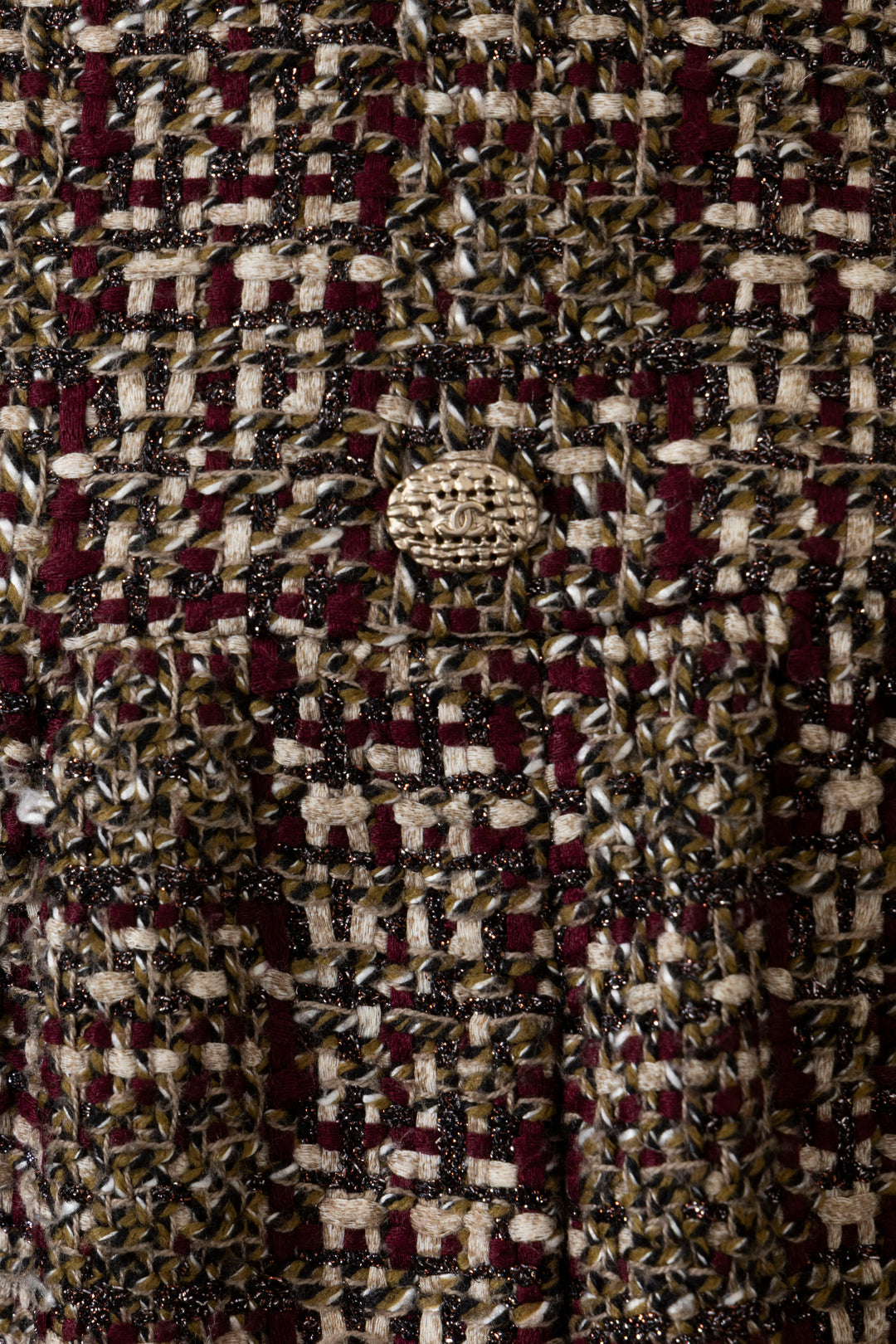 CHANEL 2013 Pleated Boucle Dress Green Red