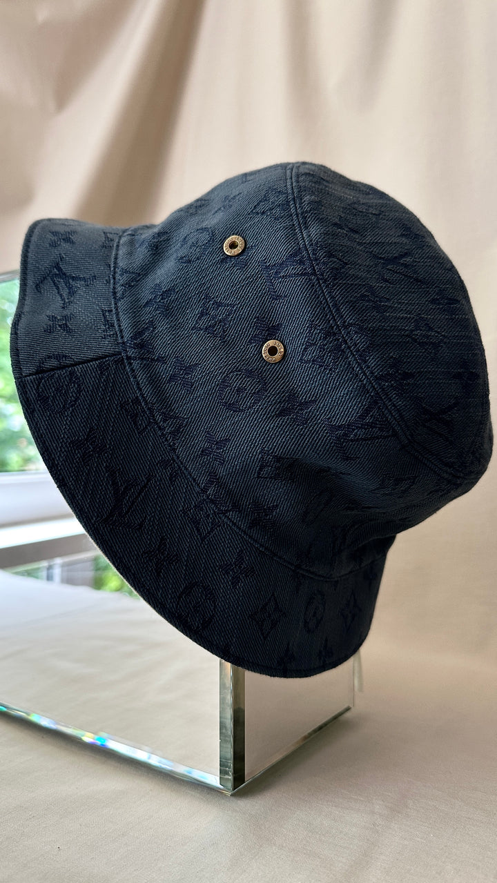 LOUIS VUITTON Reversible Bucket Hat MNG Denim Beige