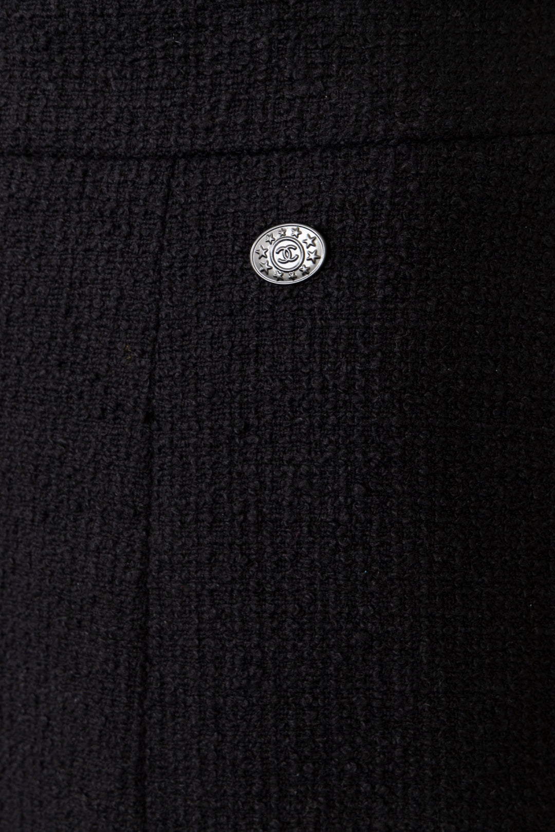 CHANEL 2013 Pleated Pearl Trim Skirt Black
