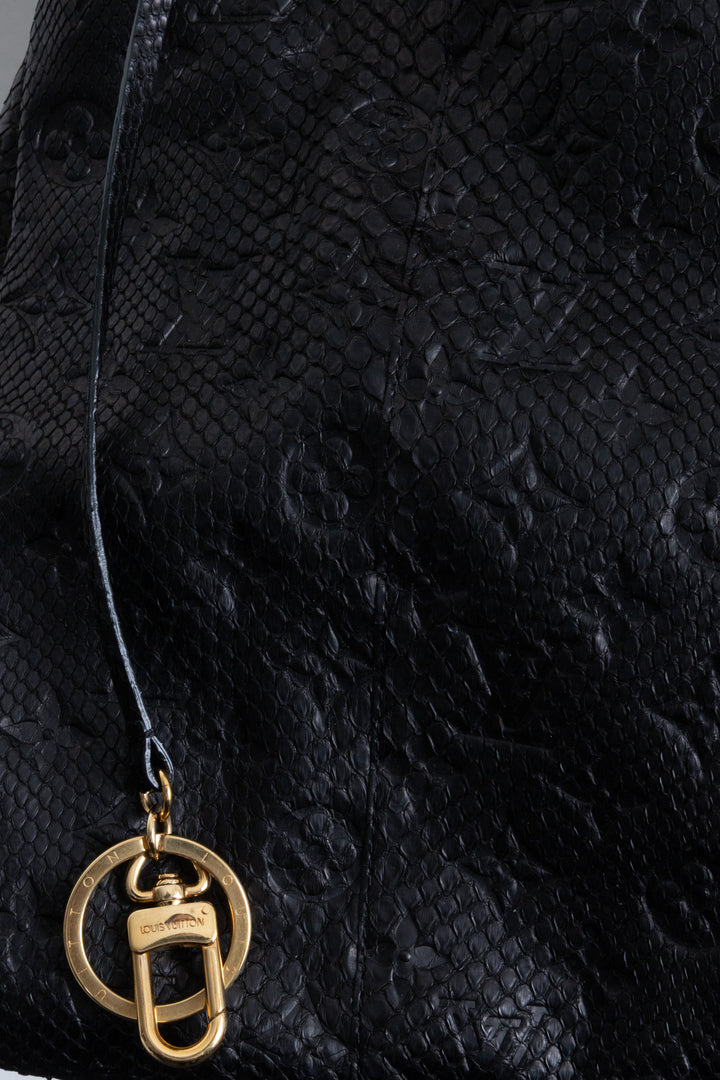 LOUIS VUITTON Artsy Bag Python Black
