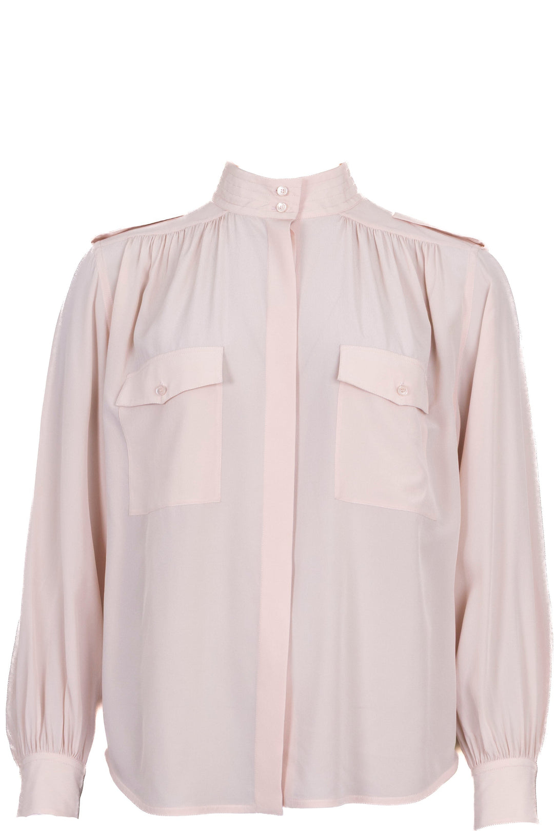 CHLOÉ Blouse à épaulettes en soie blush
