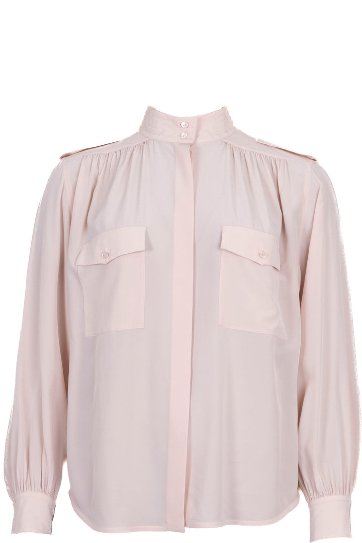 CHLOÉ Blouse à épaulettes en soie blush