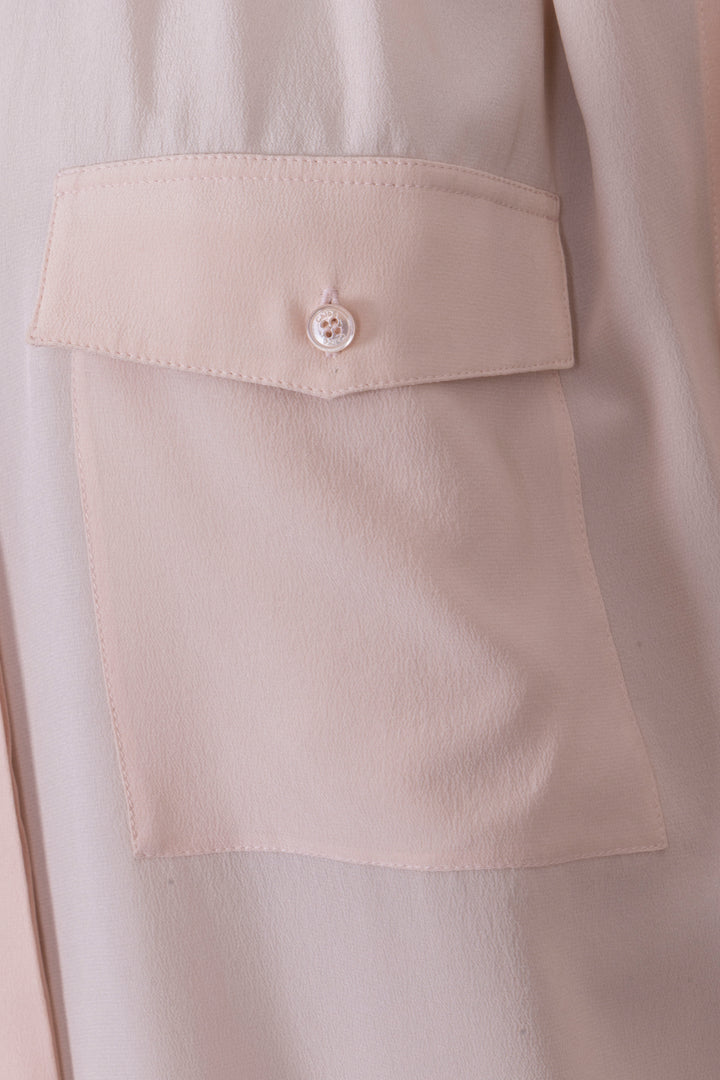 CHLOÉ Blouse à épaulettes en soie blush