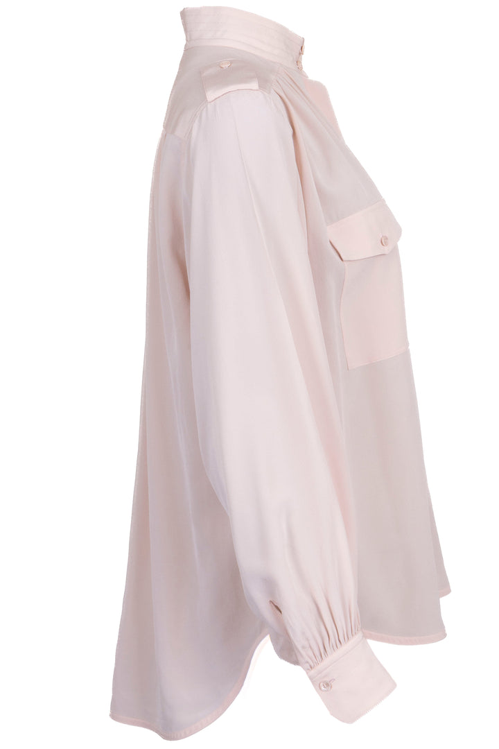 CHLOÉ Blouse à épaulettes en soie blush