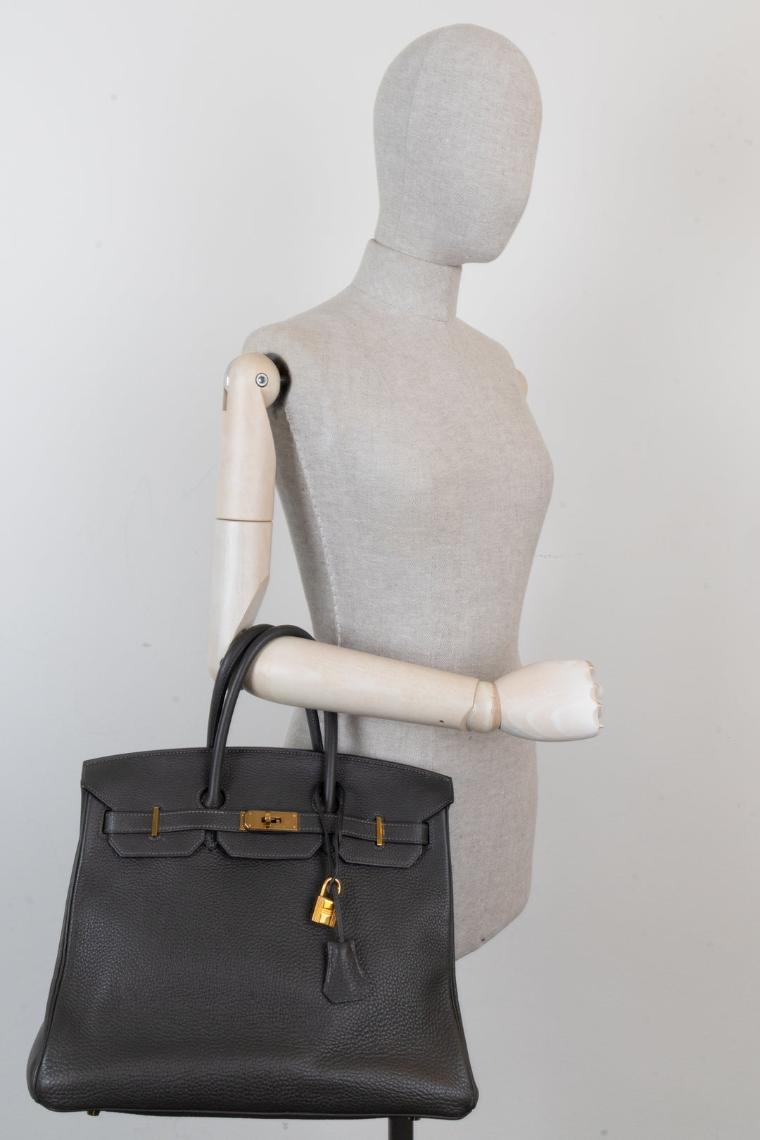 HERMÈS Birkin 35 Retourne Togo Gris Tourterelle