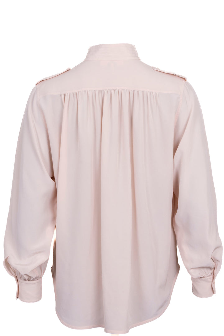 CHLOÉ Blouse à épaulettes en soie blush
