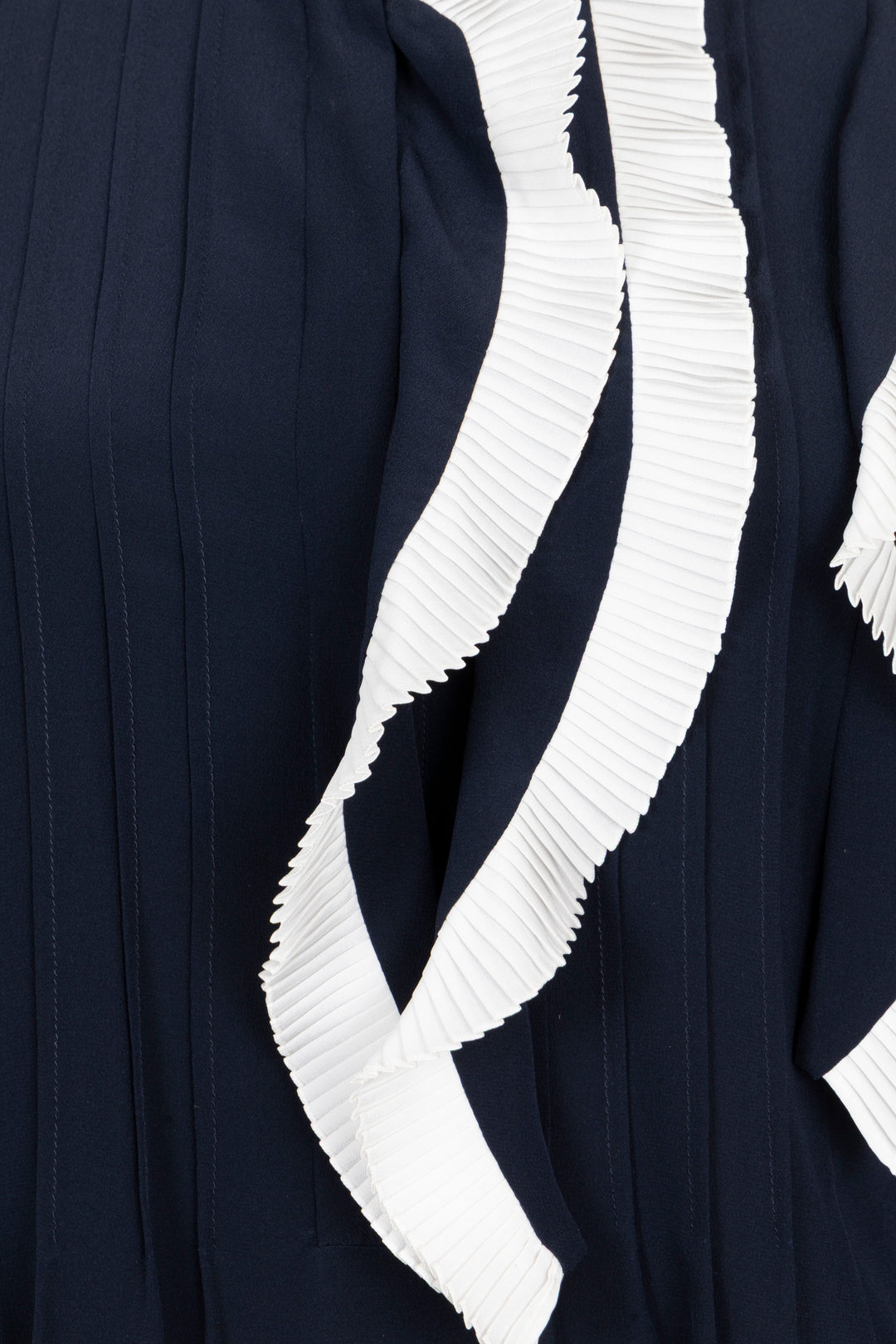 CHLOÉ Ruffled Blouse Silk Navy