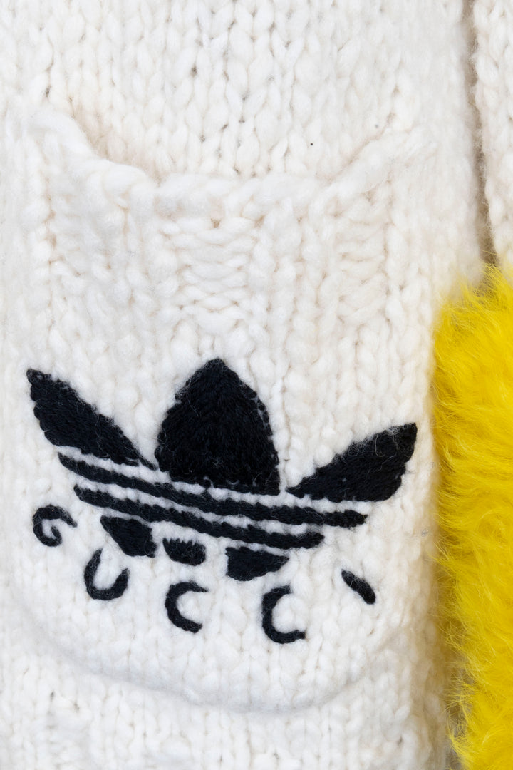 GUCCI X ADIDAS Cardigan Wool White with Sleeves