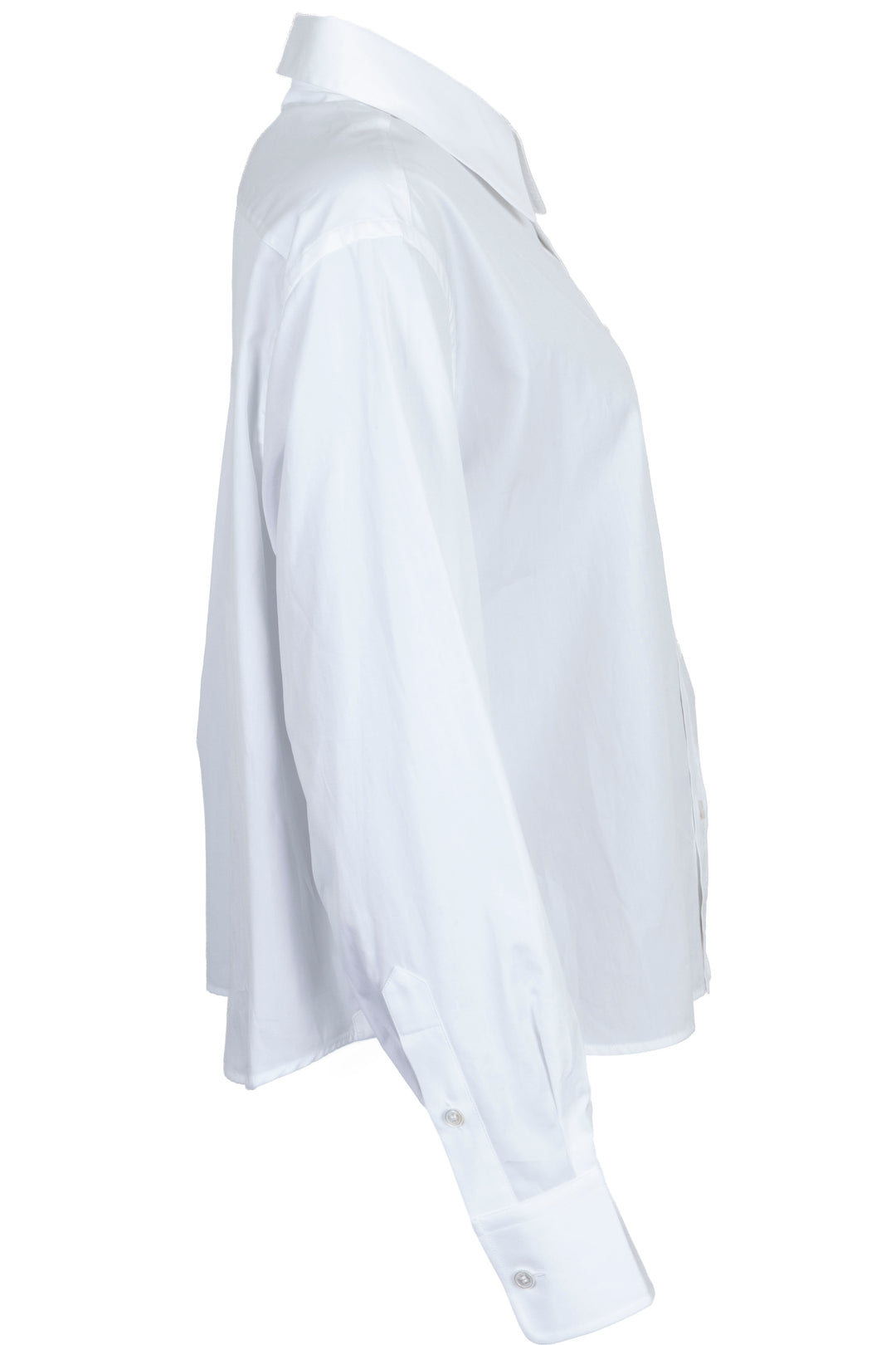 CELINE Chemise Courte Triomphe Coton Blanc