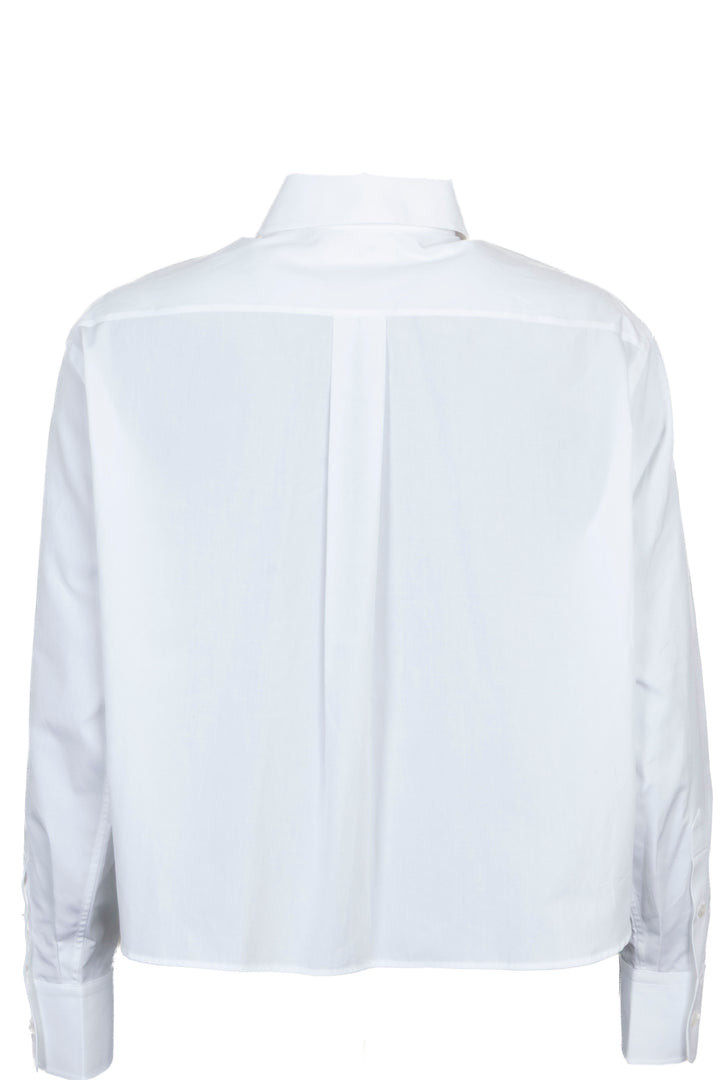 CELINE Chemise Courte Triomphe Coton Blanc