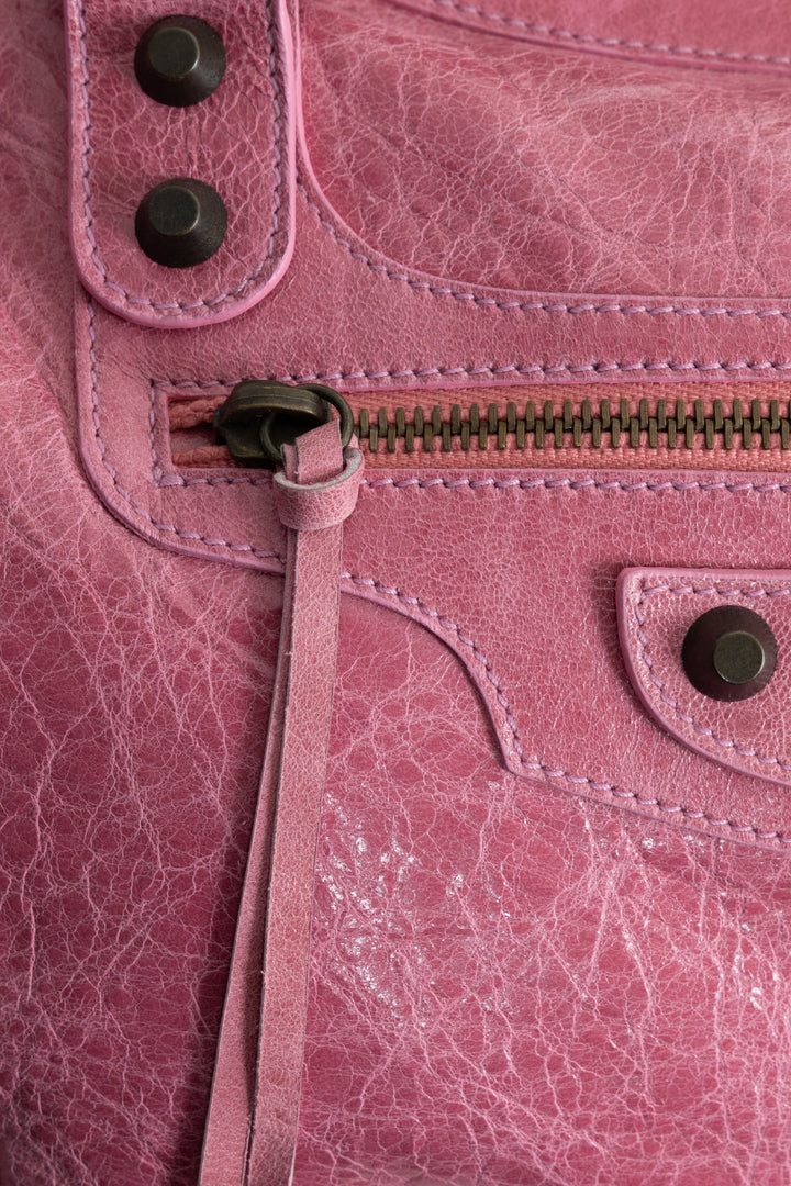 BALENCIAGA Classic City Bag Medium Leather Pink