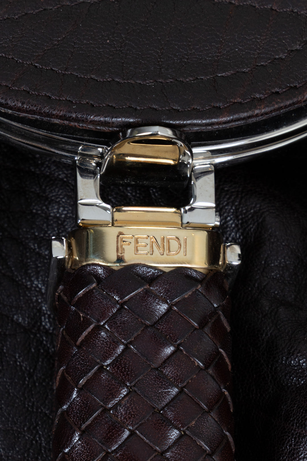 FENDI Spy Bag Leather Brown