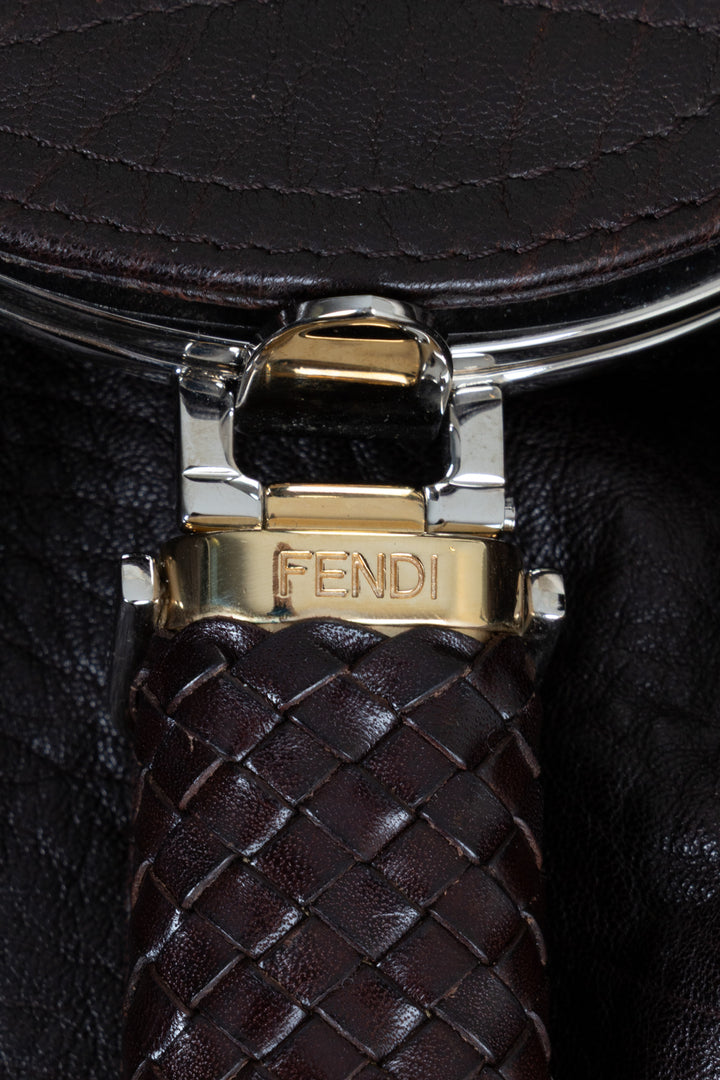 FENDI Spy Bag Leather Brown