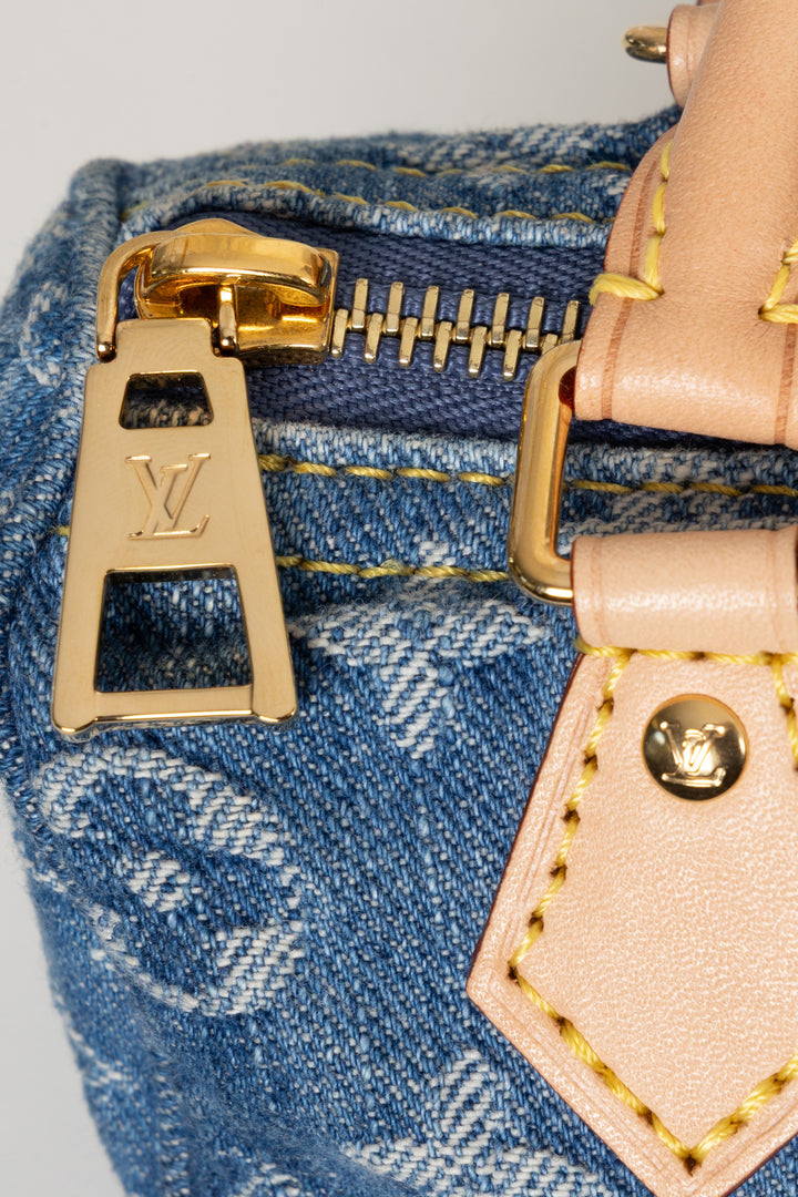 LOUIS VUITTON Nano Speedy Monogram Denim MNG