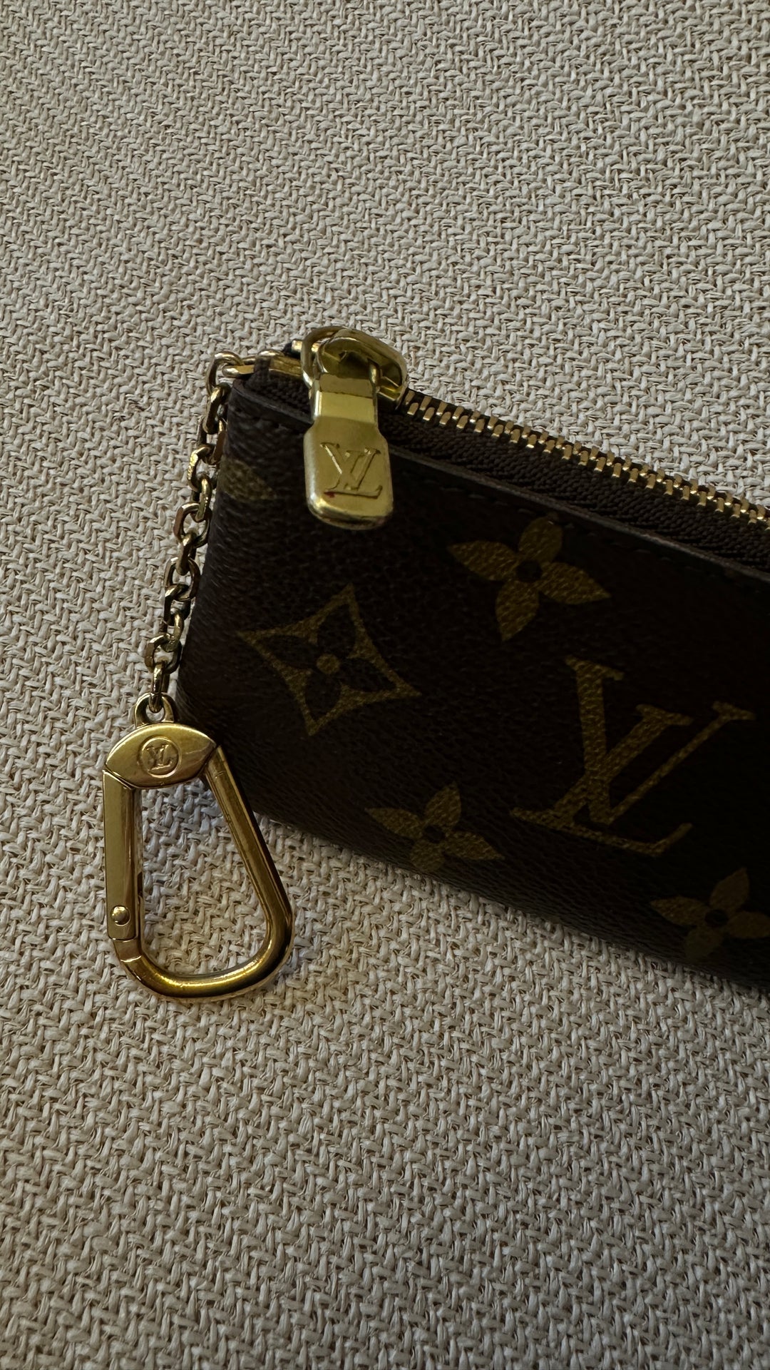 LOUIS VUITTON Key Chain Pochette MNG Canvas