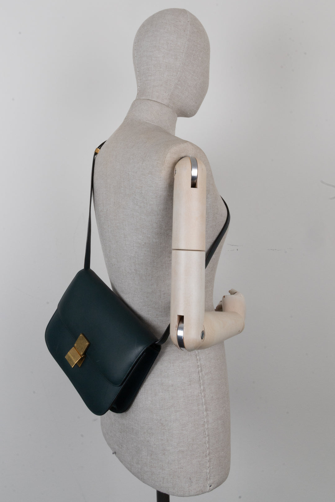Sac Box Classique Moyen Modèle CELINE Vert