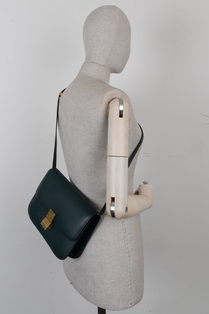 Sac Box Classique Moyen Modèle CELINE Vert