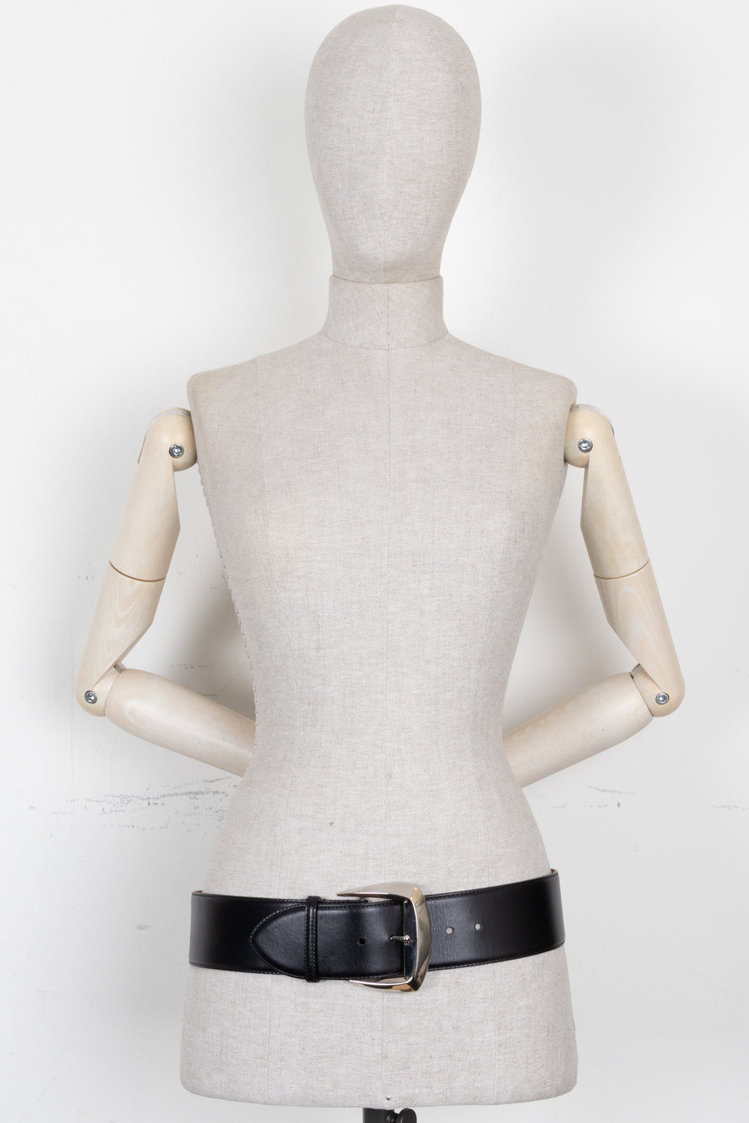 ALEXANDER MCQUEEN Geometric Buckle Belt Black