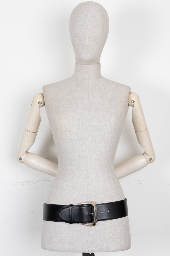 ALEXANDER MCQUEEN Geometric Buckle Belt Black