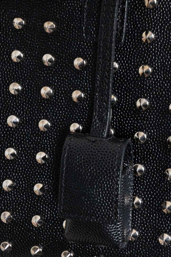 SAINT LAURENT Studded Sac de Jour Nano Black