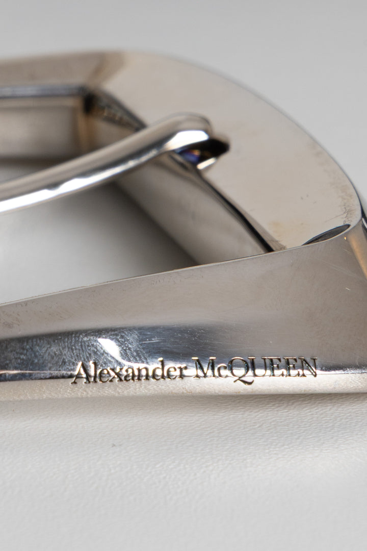 ALEXANDER MCQUEEN Geometric Buckle Belt Black