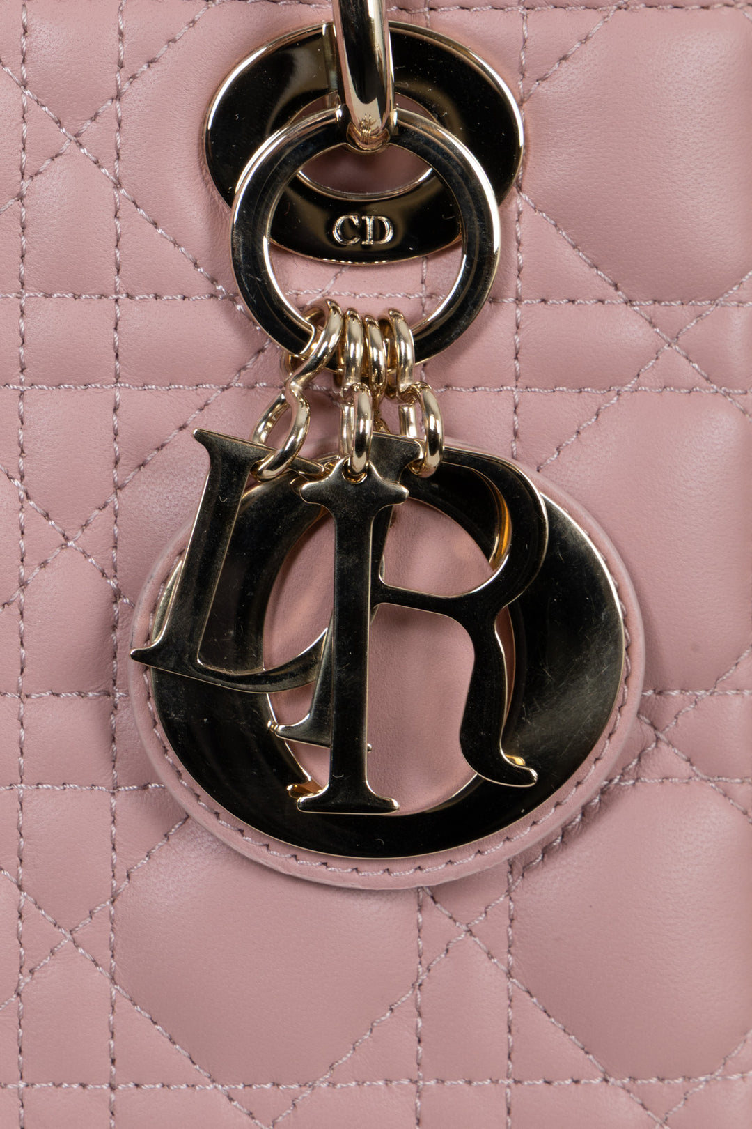 CHRISTIAN DIOR Small Lady Dior ABCDior Bag Pink