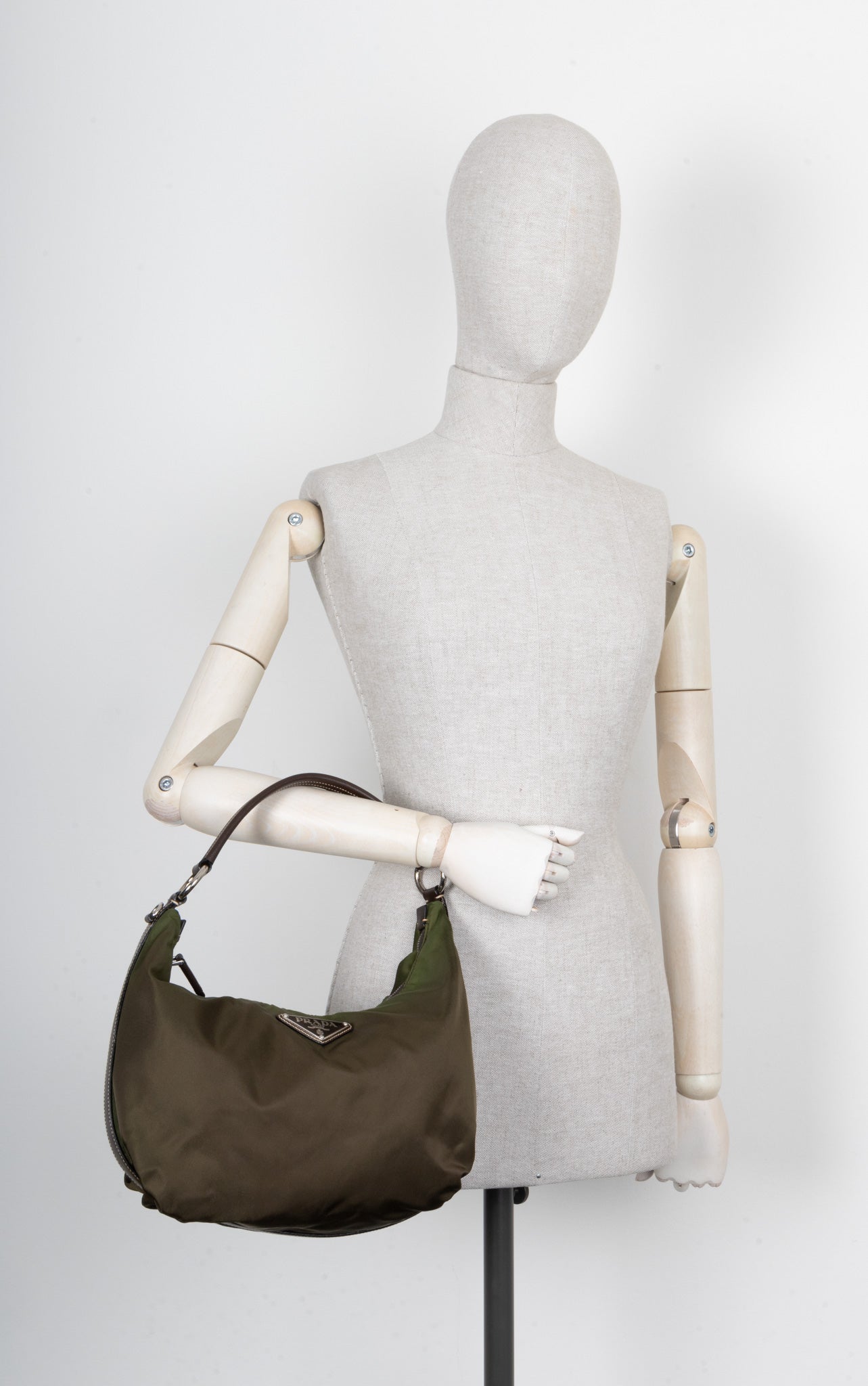 PRADA Hobo Bag Green Nylon – REAWAKE