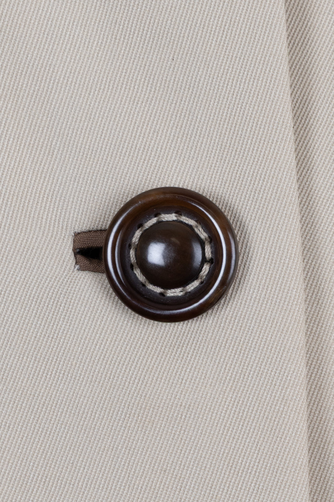 HERMÈS Vintage Contrast Collar Blazer Jacket Beige