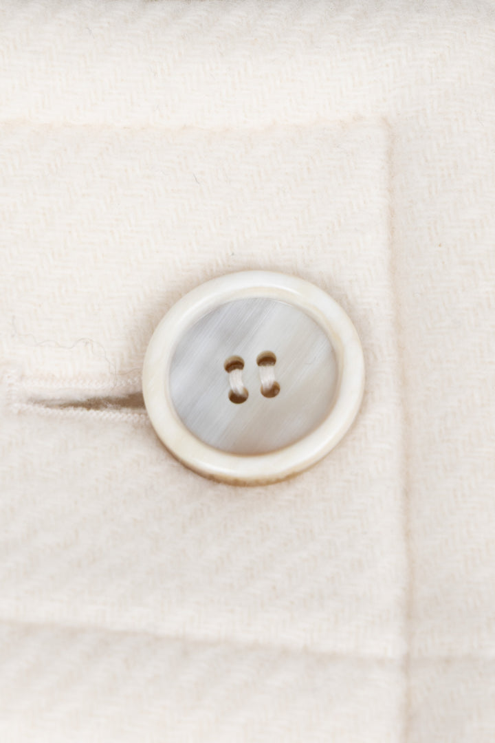 CHLOÉ Veste à deux boutons en laine blanc cassé