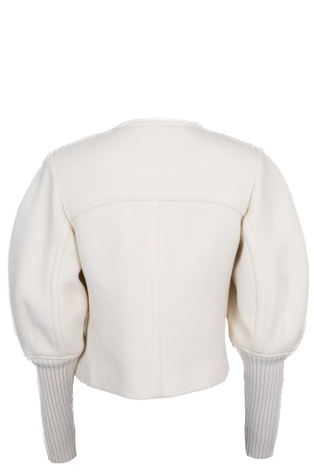CHLOÉ Veste à deux boutons en laine blanc cassé