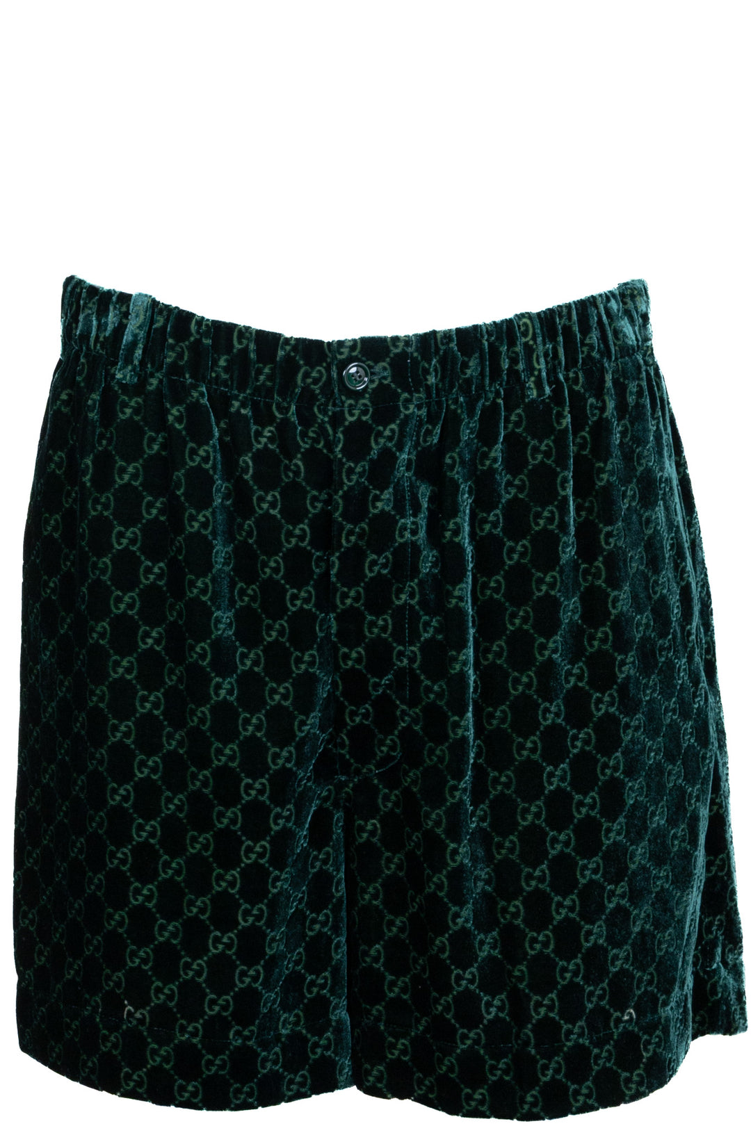 GUCCI GG Shorts Velvet Moss Green