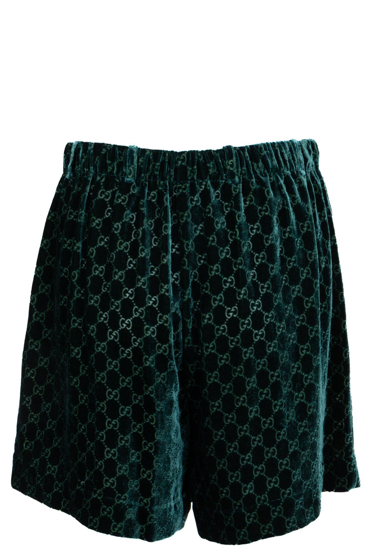 GUCCI GG Shorts Velvet Moss Green