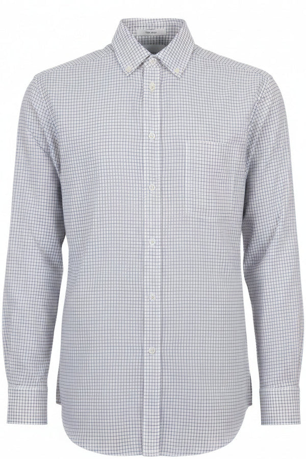 THE ROW Chemise boutonnée à carreaux Dalan en coton blanc