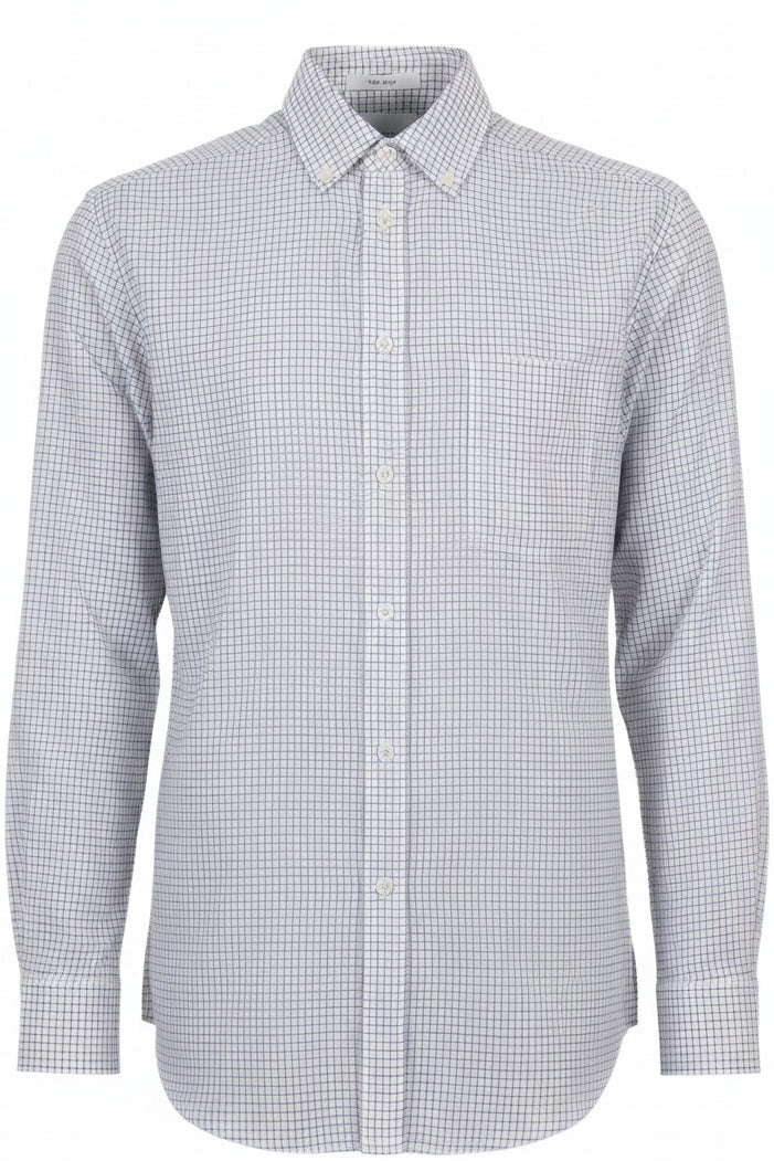 THE ROW Chemise boutonnée à carreaux Dalan en coton blanc