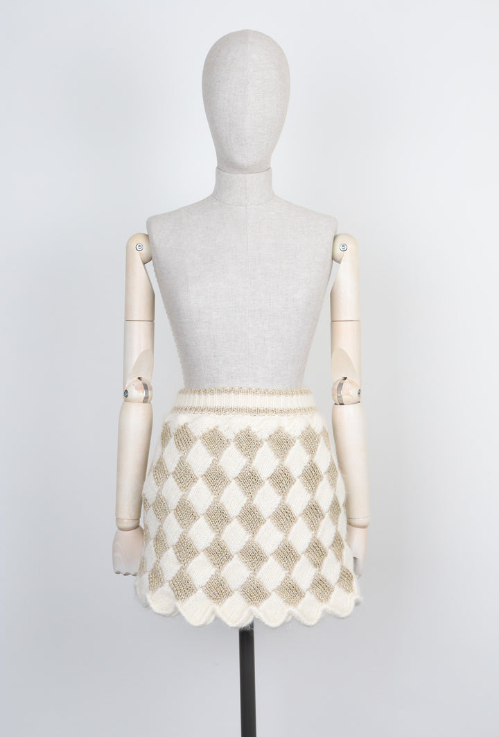 GUCCI Two Piece Wool White & Gold